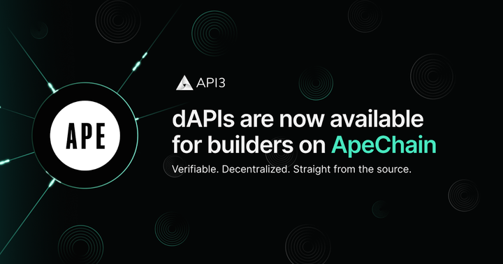 API3 — Los oráculos de API3 están ahora disponible en ApeChain